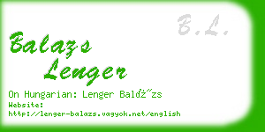 balazs lenger business card